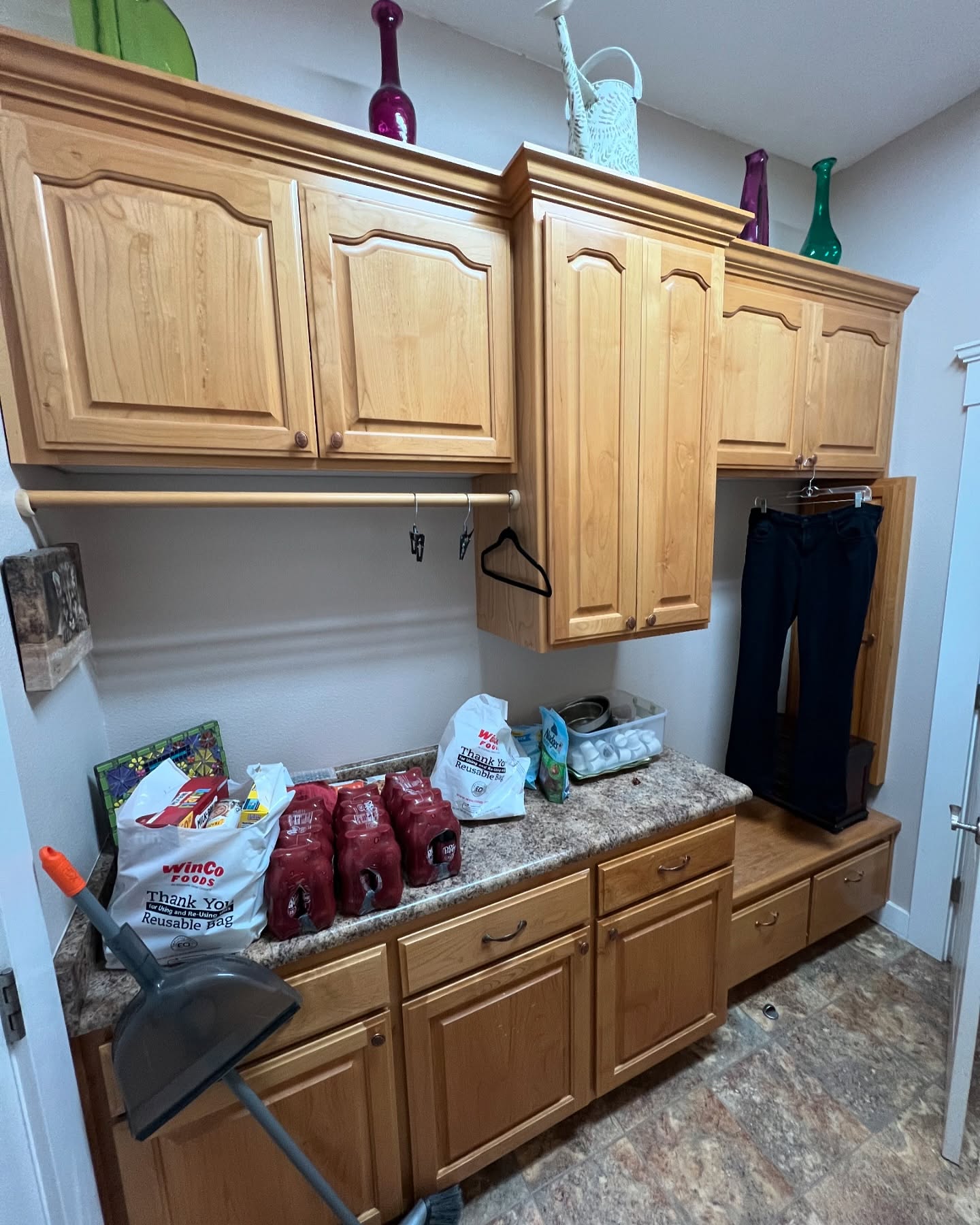 Cabinet Refinishing Before